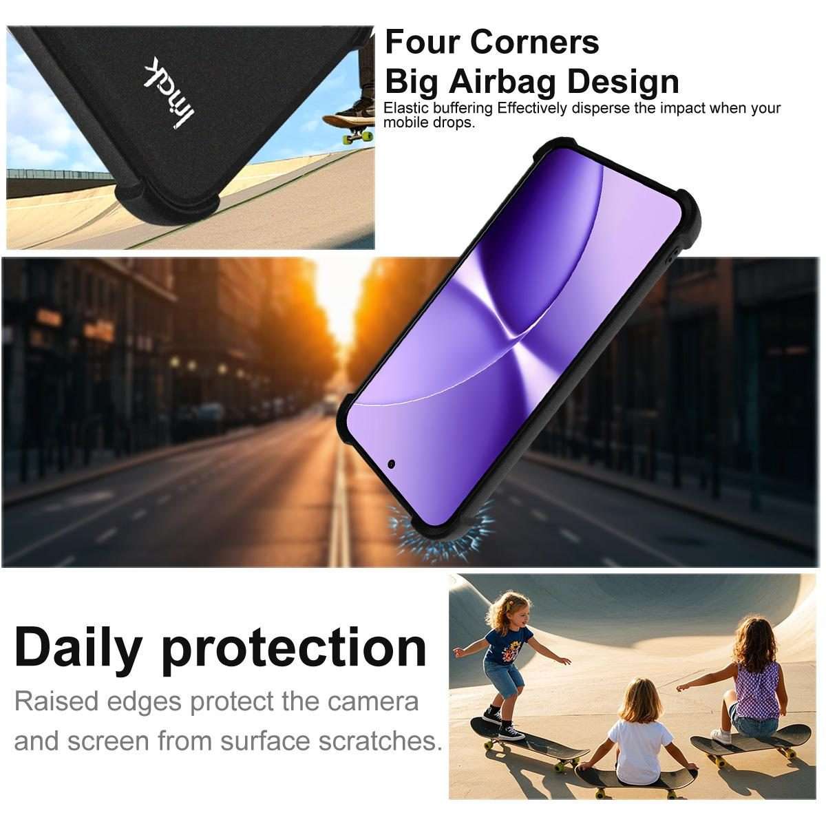 For Redmi Turbo 5 Max 5G/Poco X8 Pro Max 5G imak Shockproof Airbag TPU Phone Case(Matte Black)