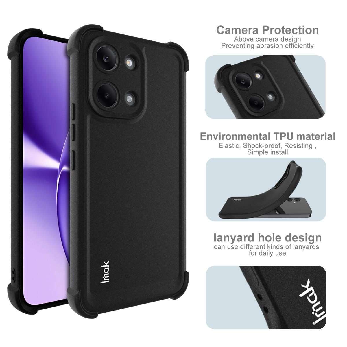 For Redmi Turbo 5 Max 5G/Poco X8 Pro Max 5G imak Shockproof Airbag TPU Phone Case(Matte Black)