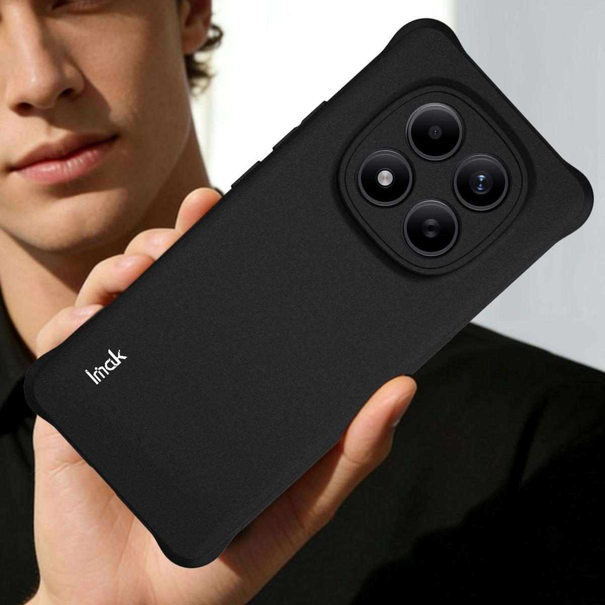 For Redmi Note 15 Pro 4G Global 163.2mm imak Shockproof Airbag TPU Phone Case(Matte Black)