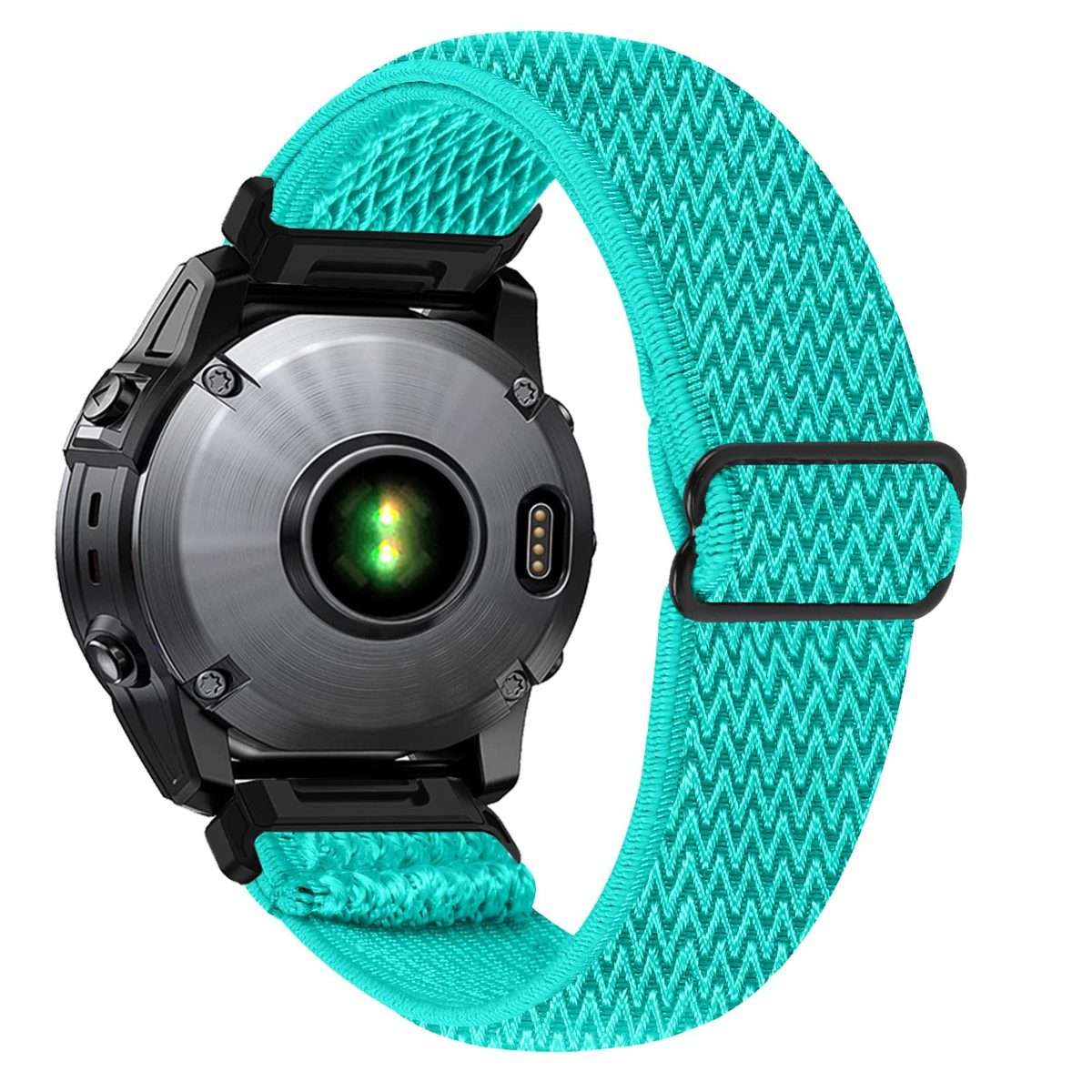 For Garmin 22mm Wave Pattern Elastic Woven Nylon Watch Band(Mint Green)