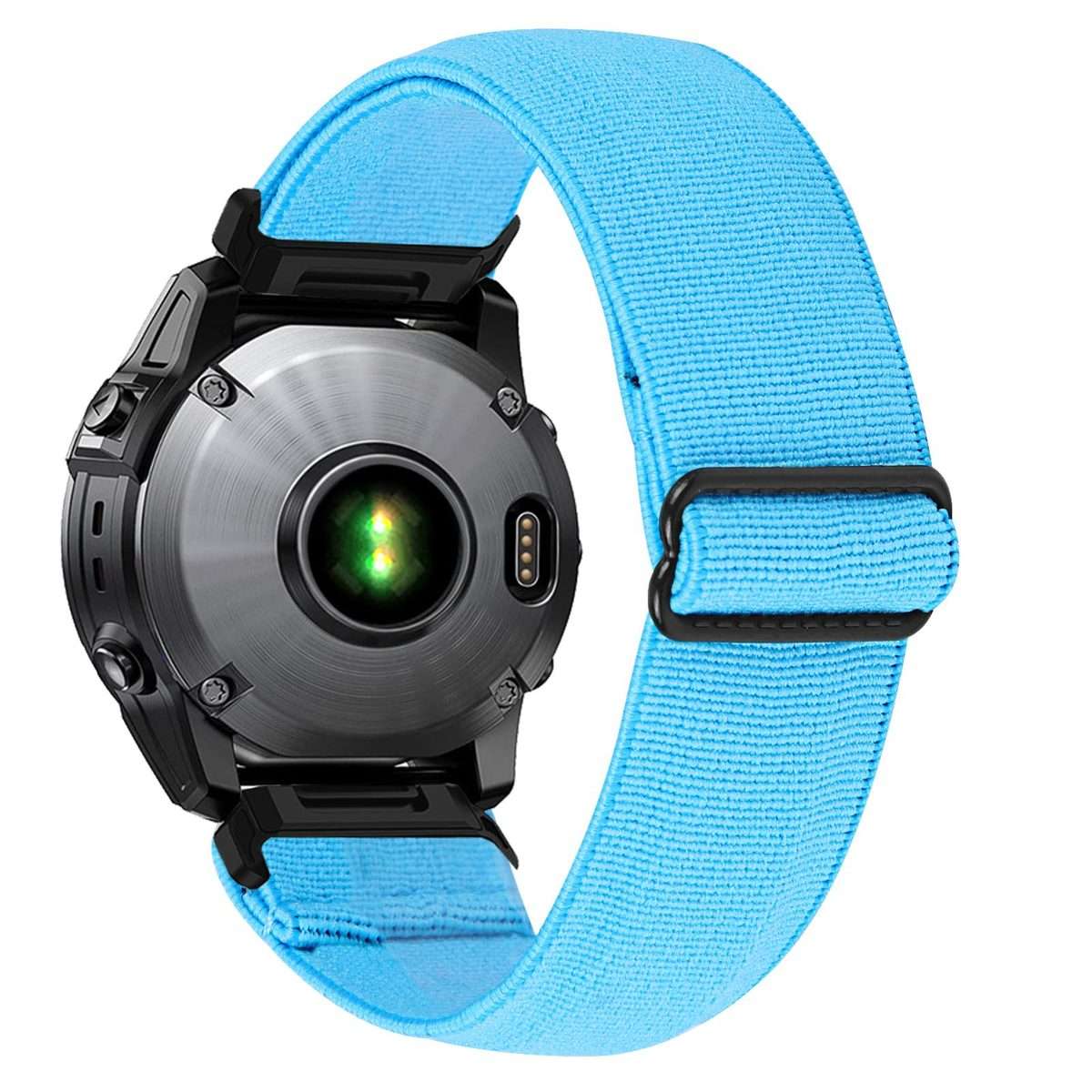For Garmin 26mm Solid Color Elastic Nylon Watch Band(Sky Blue)