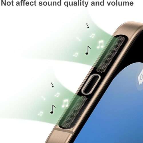 For iPhone 17 / 16 XDcase 4pcs Metal Dust Mesh Earpiece Dustproof Stickers with 4 Ant ... (Orange)
