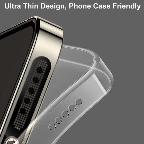 For iPhone 17 / 16 XDcase 4pcs Metal Dust Mesh Earpiece Dustproof Stickers with 4 Ant ... (Orange)