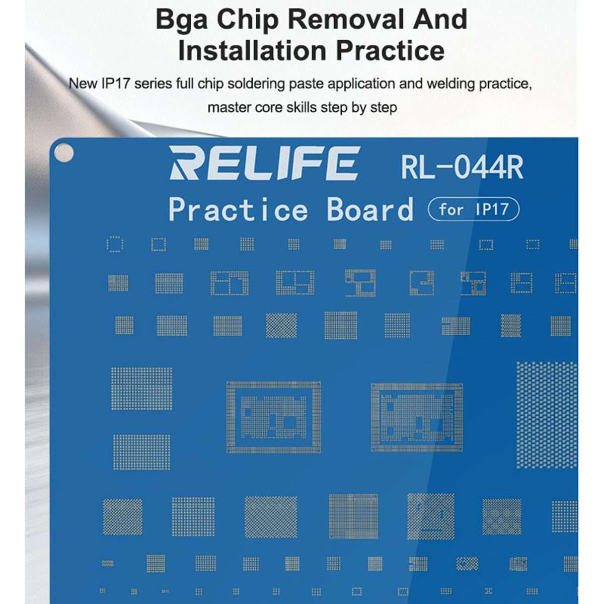 RELIFE RL-044R BGA Chip Connector Socket Welding Test Pract CE Board Compatible with iPhone 17 Ser