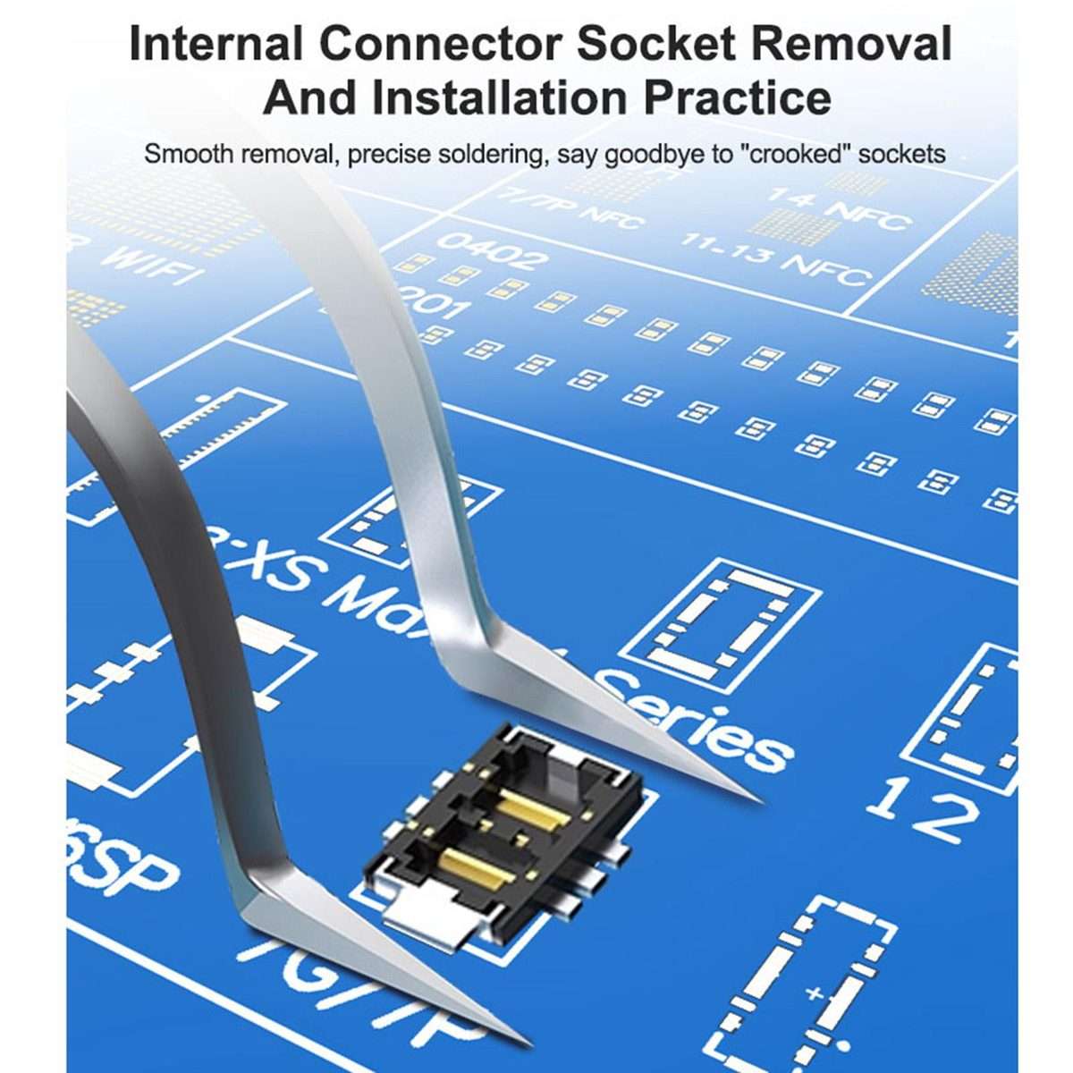 RELIFE RL-044R BGA Chip Connector Socket Welding Test Pract CE Board Compatible with iPhone 17 Ser