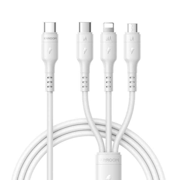 JOYROOM A61 OmniGo Series 3.5A USB-C / Type-C to 8 Pin + USB-C / Type-C, Micro USB 3 i ... (White)