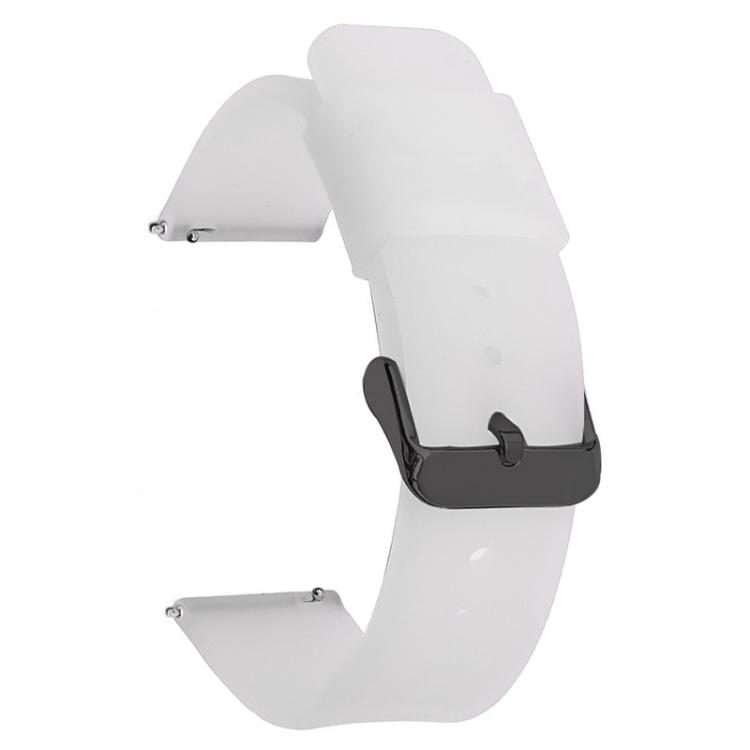 22mm xDfind Stainless Steel Black Pin Buckle Solid Color Silicone Waterproof Wat ... (Translucent)