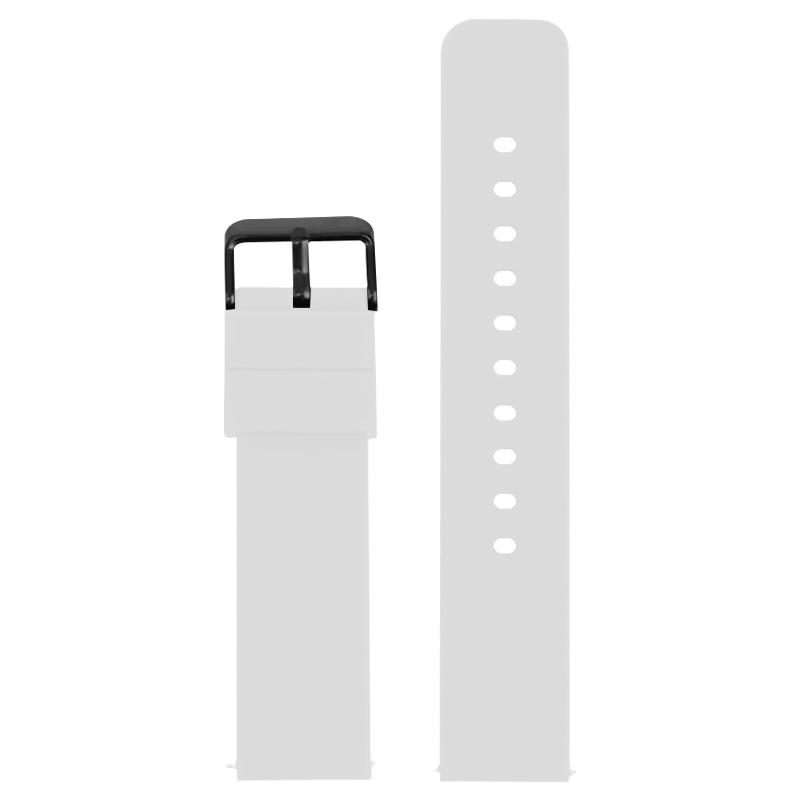 22mm xDfind Stainless Steel Black Pin Buckle Solid Color Silicone Waterproof Wat ... (Translucent)