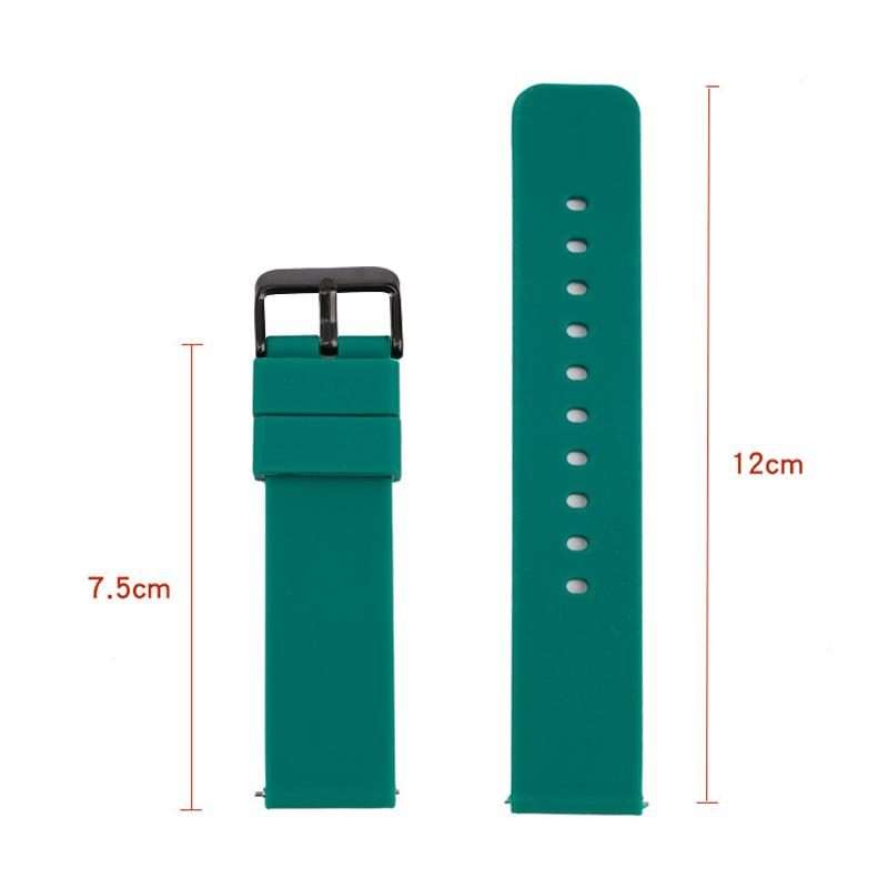 22mm xDfind Stainless Steel Black Pin Buckle Solid Color Silicone Waterproof Wat ... (Translucent)
