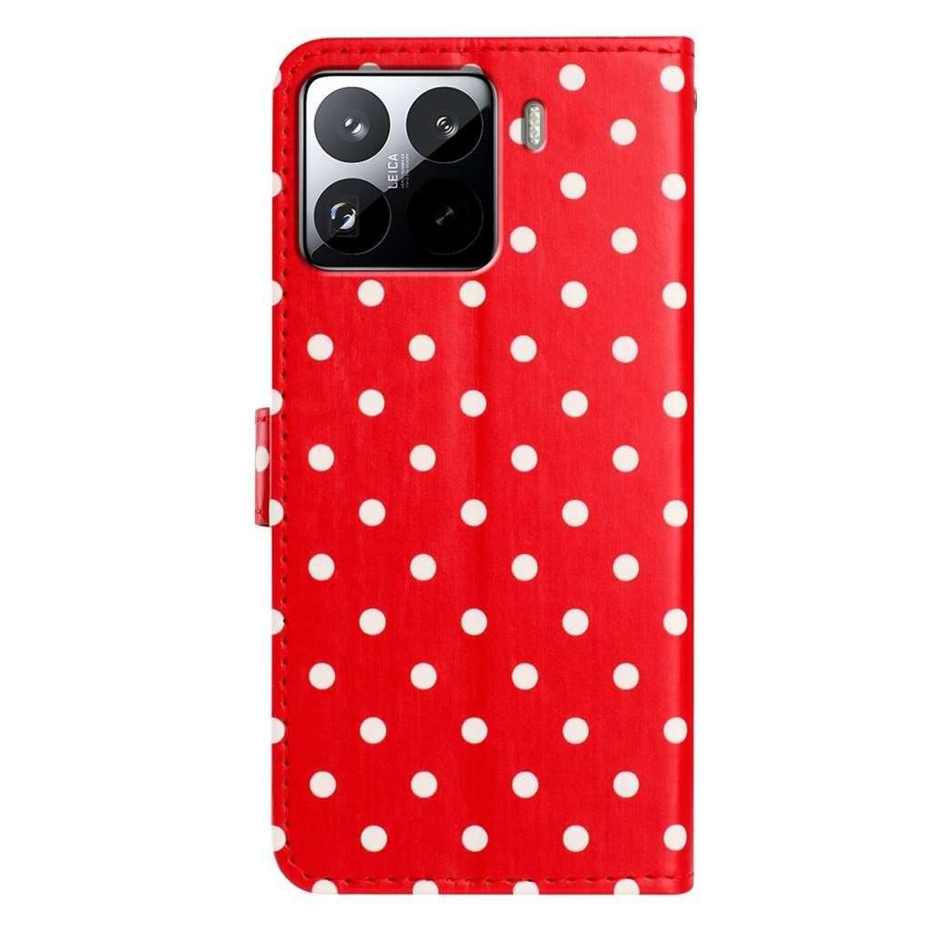 For Xiaomi 15S Pro Small Dots Pattern Vegan Leather Phone Case(Red)