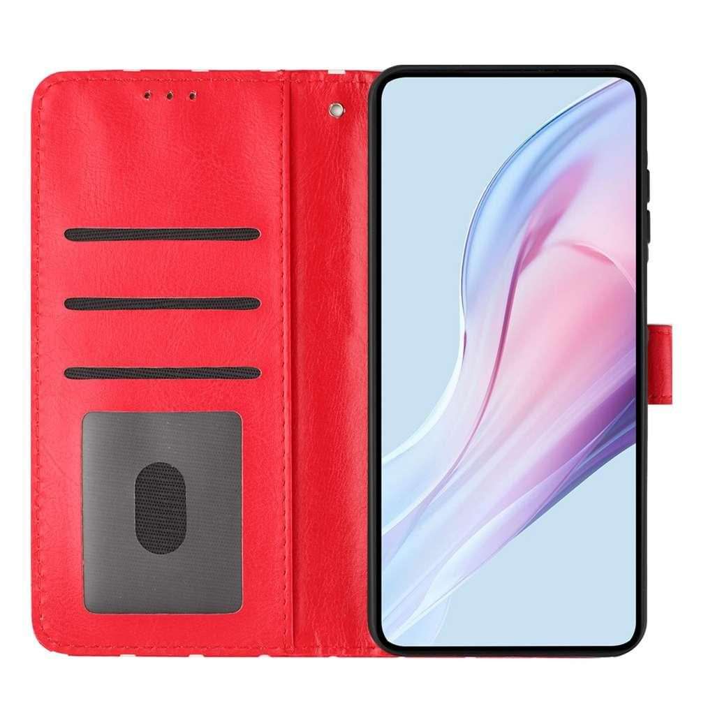 For Xiaomi 15S Pro Small Dots Pattern Vegan Leather Phone Case(Red)