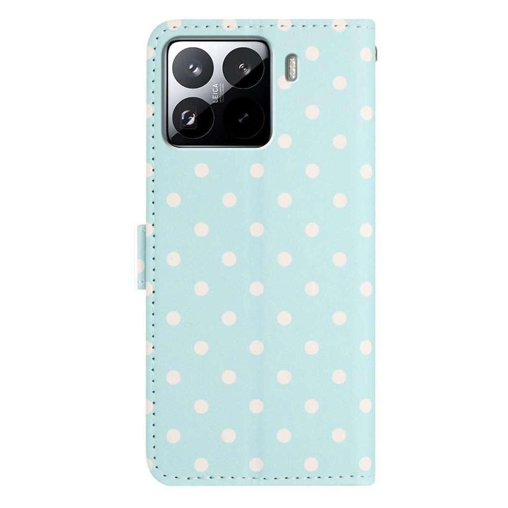 For Xiaomi 15S Pro Small Dots Pattern Vegan Leather Phone Case(Light Blue)