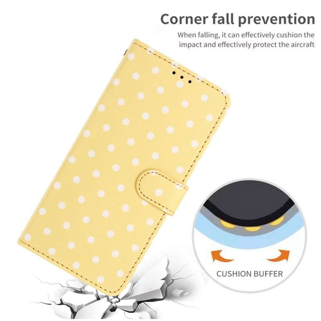 For Xiaomi 15S Pro Small Dots Pattern Vegan Leather Phone Case(Yellow)