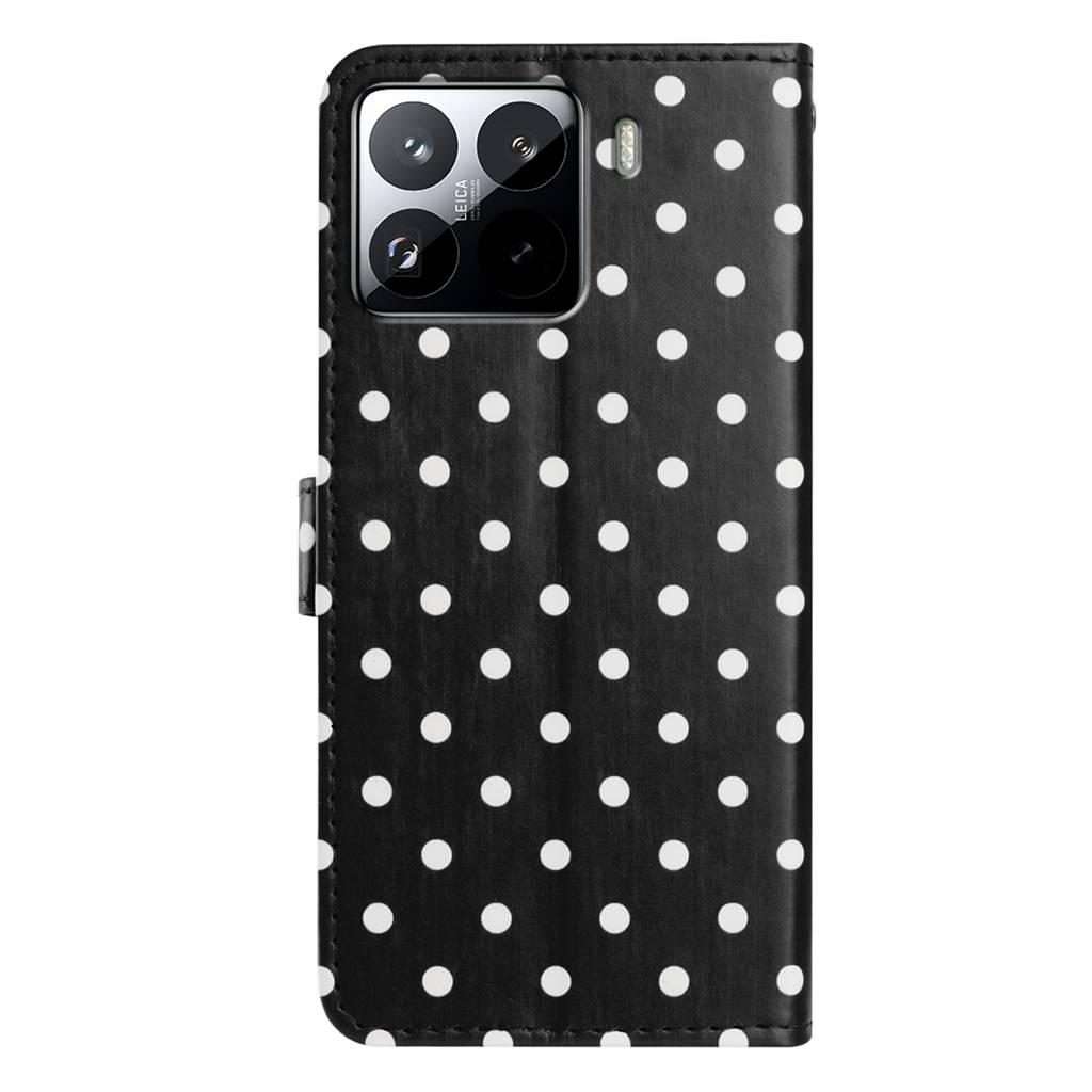 For Xiaomi 15S Pro Small Dots Pattern Vegan Leather Phone Case(Black)