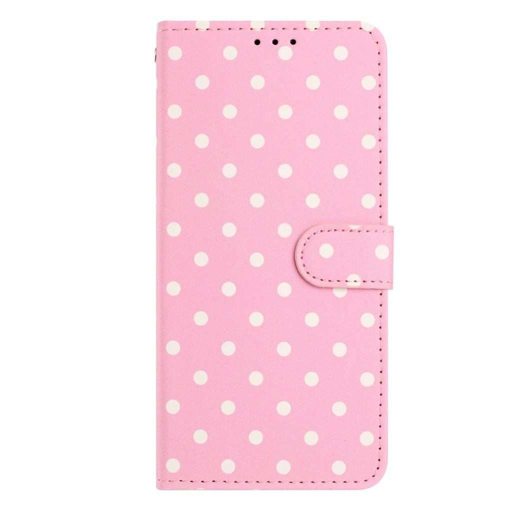 For Redmi 14C 4G / 14R / Poco C75 Small Dots Pattern Vegan Leather Phone Case(Pink)
