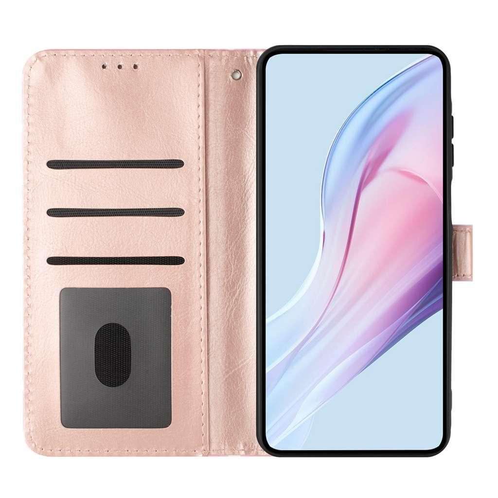 For Redmi 14C 4G / 14R / Poco C75 Small Dots Pattern Vegan Leather Phone Case(Pink)