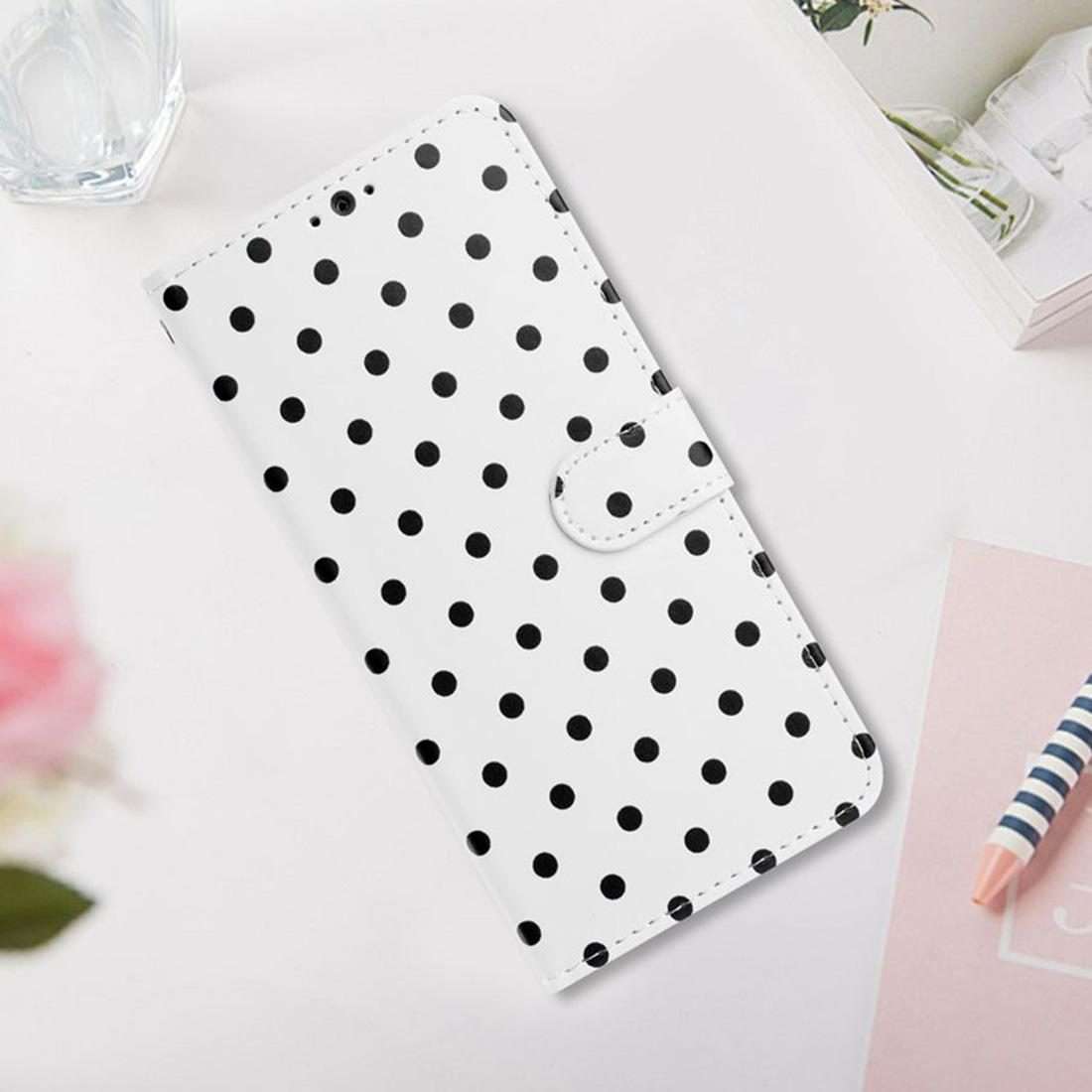 For Redmi K90 / Poco F8 Pro Small Dots Pattern Vegan Leather Phone Case(White)