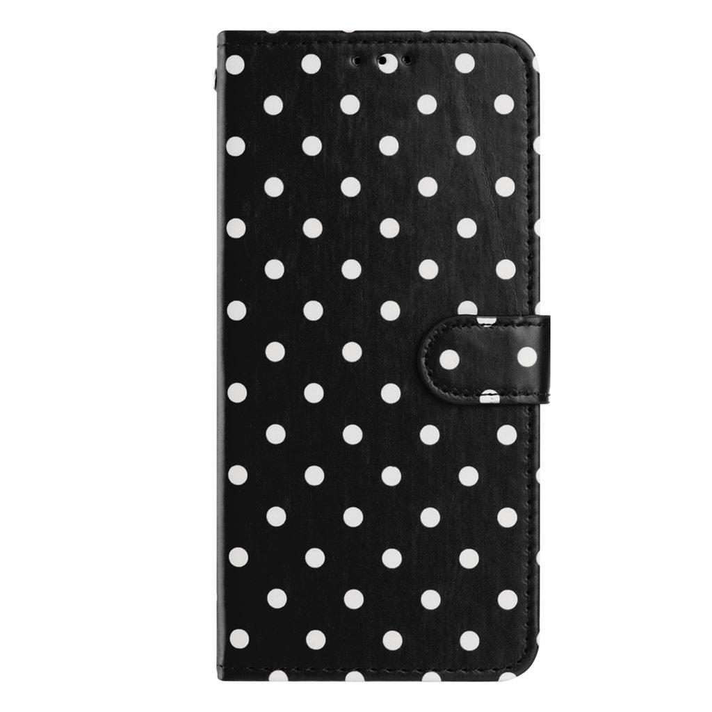 For Redmi K90 / Poco F8 Pro Small Dots Pattern Vegan Leather Phone Case(Black)