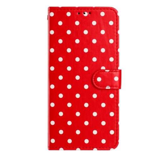 For Redmi K90 Pro Max / Poco F8 Ultra Small Dots Pattern Vegan Leather Phone Case(Red)