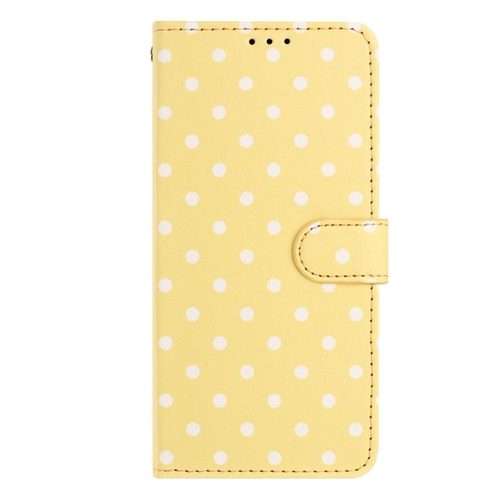 For Redmi K90 Pro Max / Poco F8 Ultra Small Dots Pattern Vegan Leather Phone Case(Yellow)