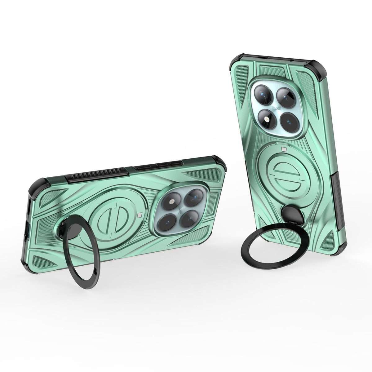 For Redmi Note 15 Pro+ 5G Global 163.3mm Star Ring Metallic Pivot Bracket Magnetic Pho ... (Green)