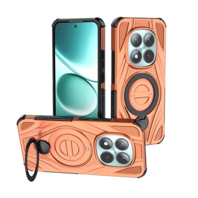 For Redmi Note 15 Pro+ 5G Global 163.3mm Star Ring Metallic Pivot Bracket Magnetic Ph ... (Orange)