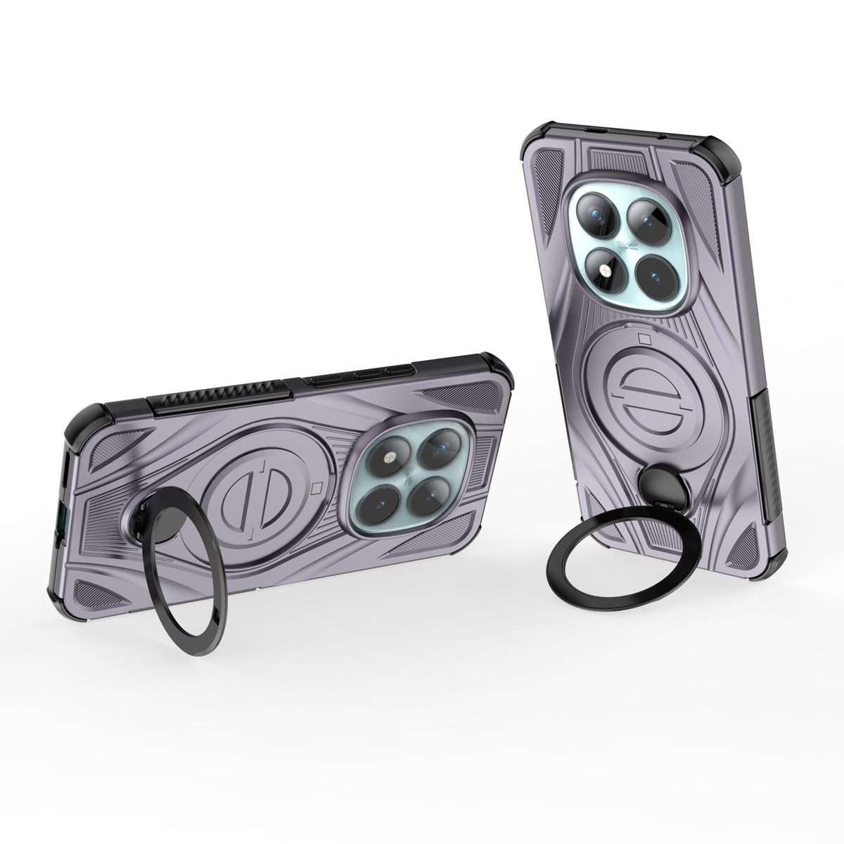 For Redmi Note 15 Pro+ 5G Global 163.3mm Star Ring Metallic Pivot Bracket Magnetic Ph ... (Purple)