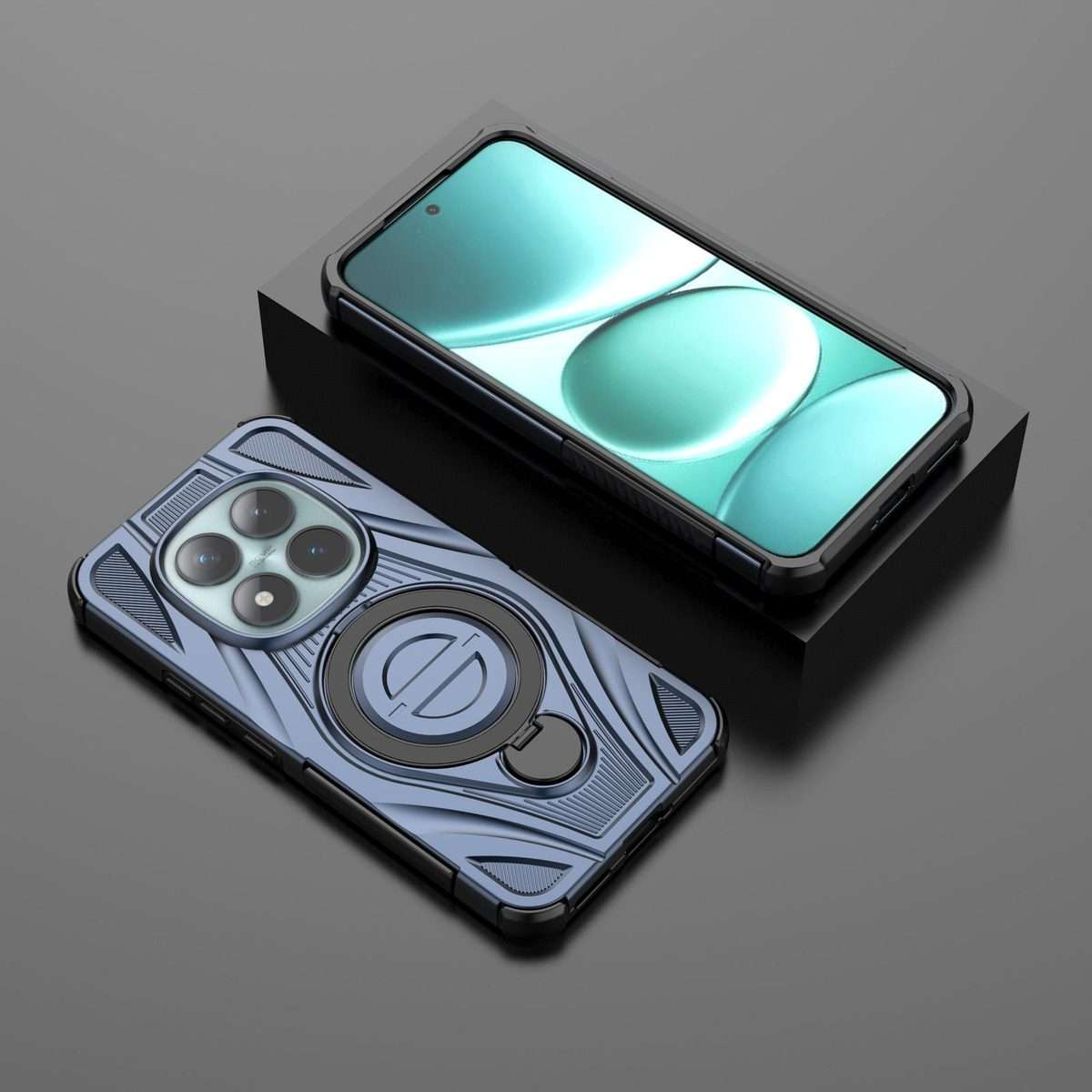 For Redmi Note 15 Pro+ 5G Global 163.3mm Star Ring Metallic Pivot Bracket Magnetic Phon ... (Blue)