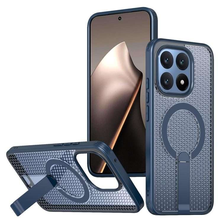 For Xiaomi 15T 5G Honeycomb Cooling MagSafe Holder Phone Case(Blue)