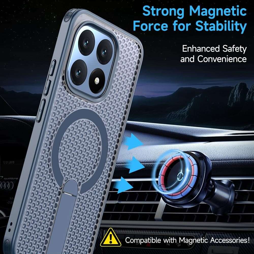 For Xiaomi 15T 5G Honeycomb Cooling MagSafe Holder Phone Case(Blue)