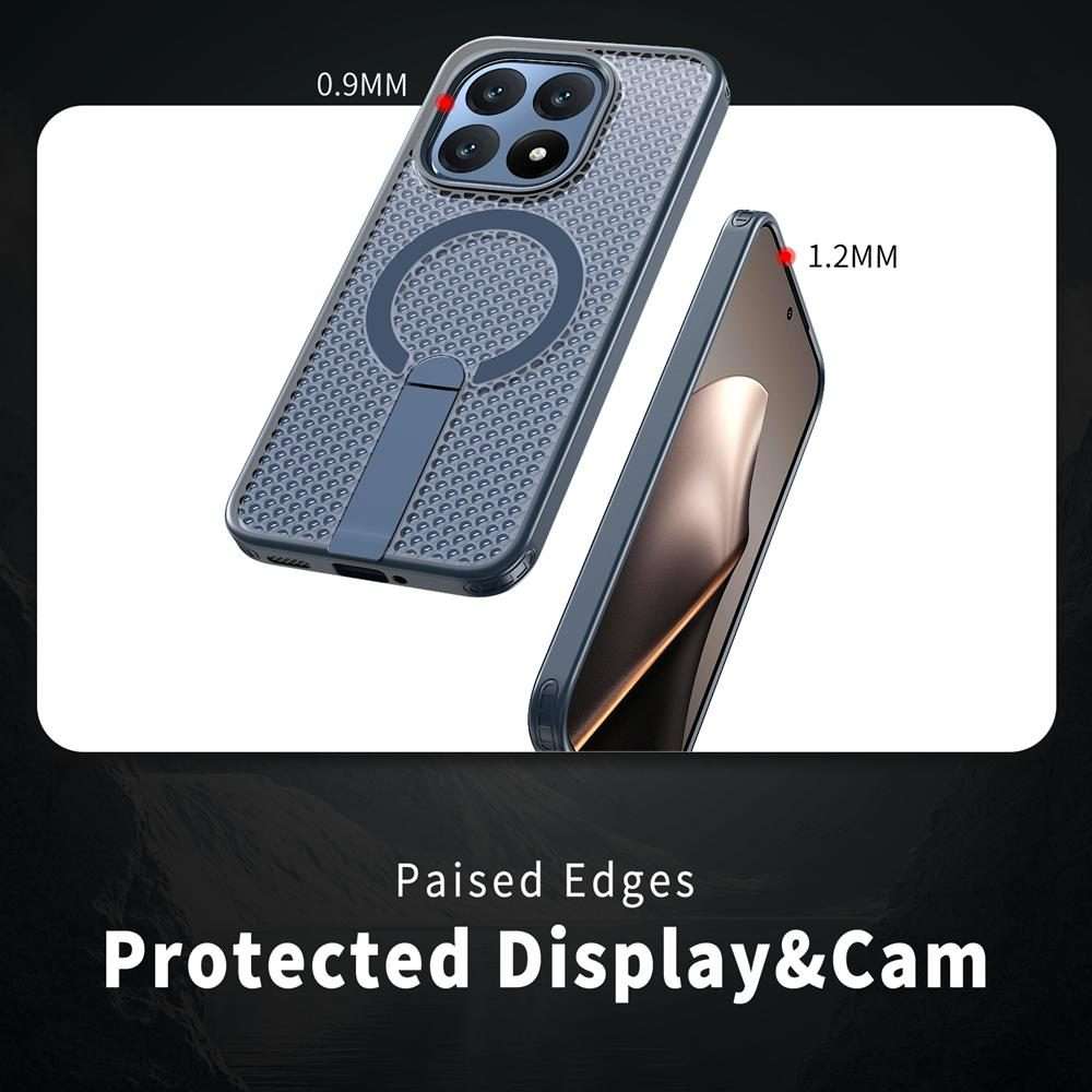 For Xiaomi 15T 5G Honeycomb Cooling MagSafe Holder Phone Case(Blue)