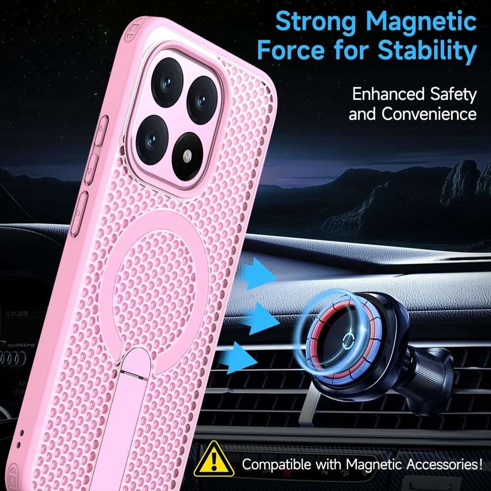For Xiaomi 15T 5G Honeycomb Cooling MagSafe Holder Phone Case(Pink)