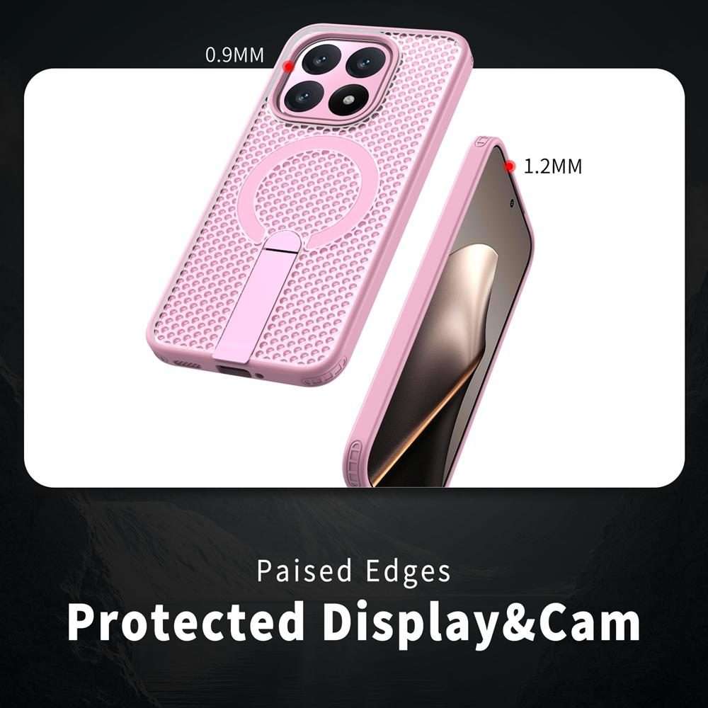For Xiaomi 15T 5G Honeycomb Cooling MagSafe Holder Phone Case(Pink)
