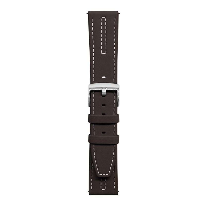 22mm xDfind Composite Cowhide Texture Vegan Leather Watch Band(Black Brown)