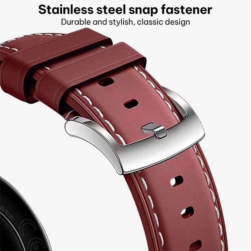 22mm xDfind Composite Cowhide Texture Vegan Leather Watch Band(Apricot)