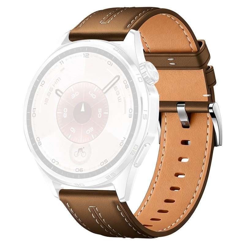 22mm xDfind Composite Cowhide Texture Vegan Leather Watch Band(Brown)