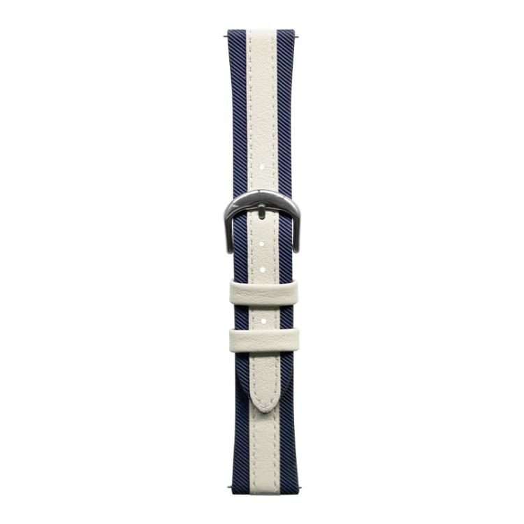 22mm xDfind Composite Vegan Leather Watch Band(Blue White+Beige)