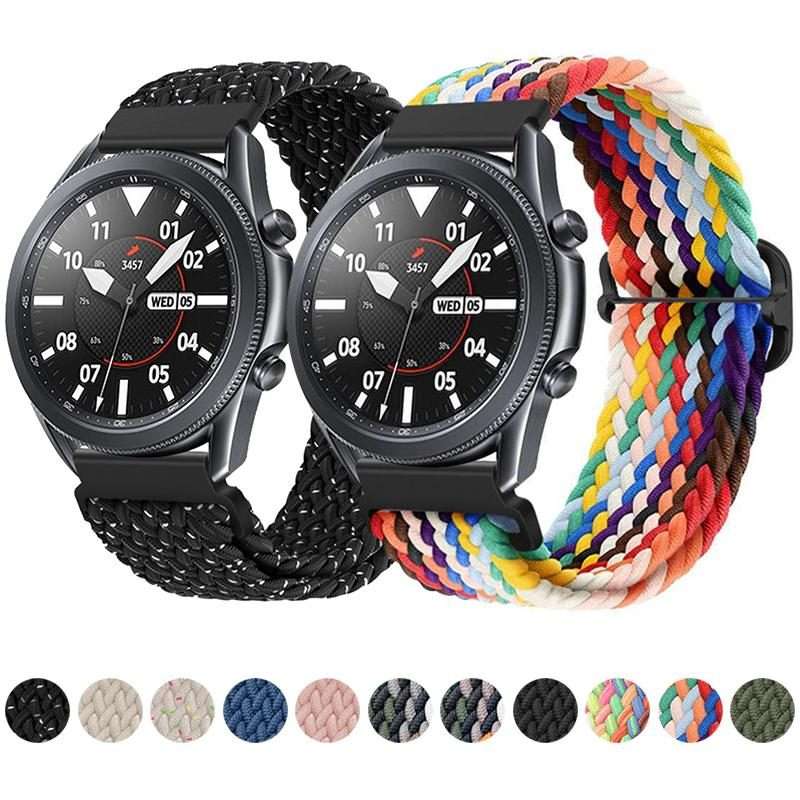20mm xDfind Sliding Buckle Nylon Braided Watch Band(Starry Black)