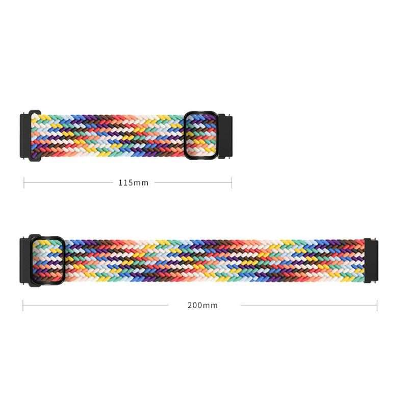 20mm xDfind Sliding Buckle Nylon Braided Watch Band(Starlight)