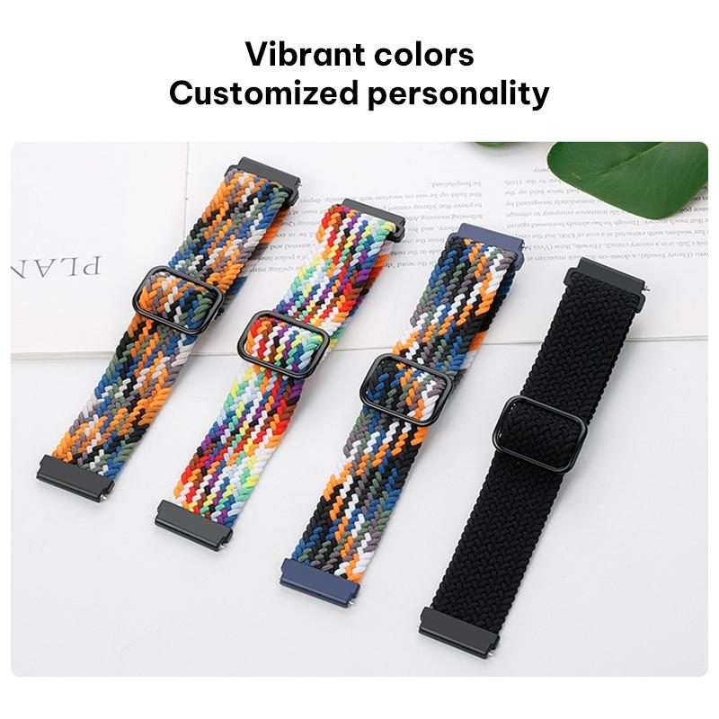 20mm xDfind Sliding Buckle Nylon Braided Watch Band(Starlight)