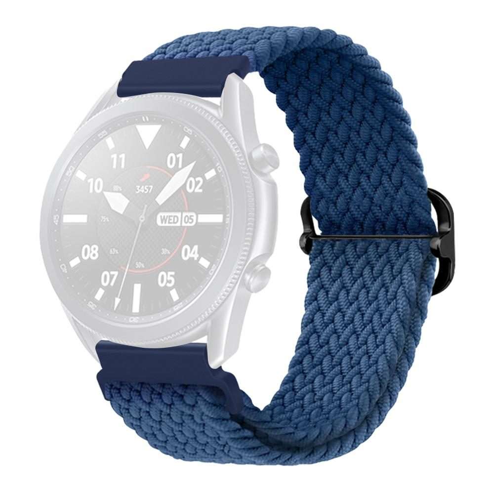 22mm xDfind Sliding Buckle Nylon Braided Watch Band(Deep Sea Blue)