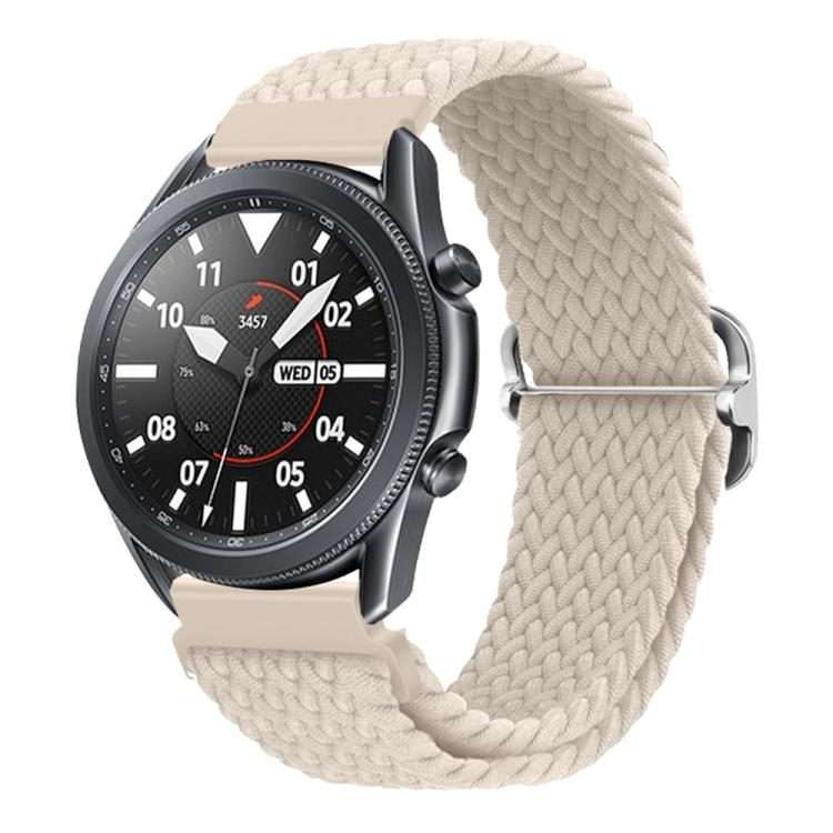 22mm xDfind Sliding Buckle Nylon Braided Watch Band(Starlight)