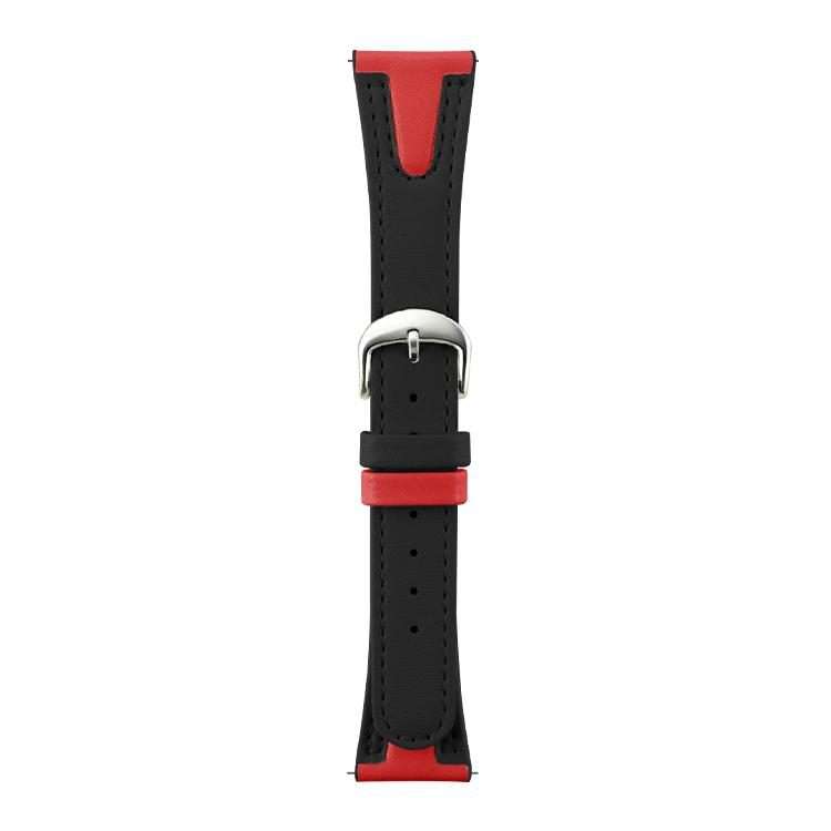 20mm xDfind Flat-head Jelly Vegan Leather Watch Band(Red)