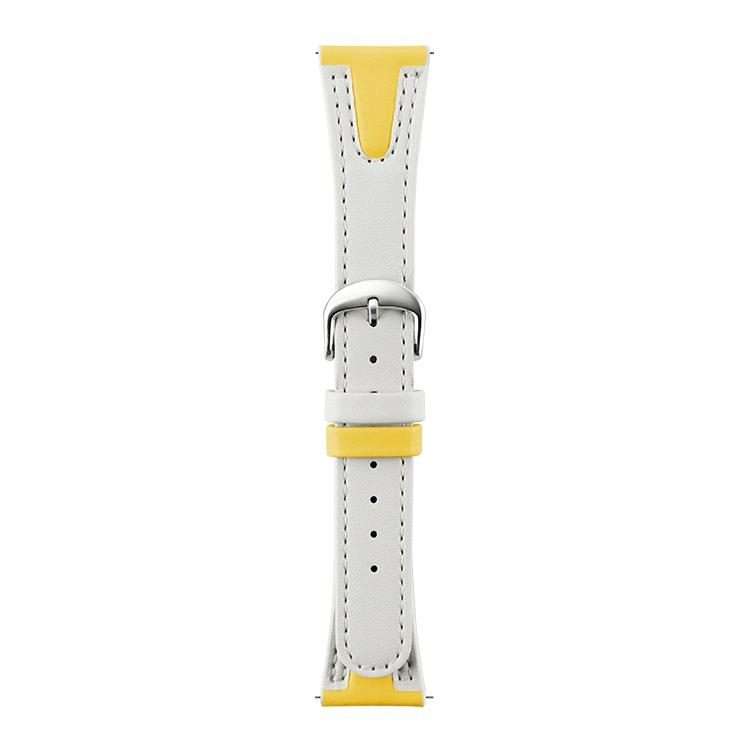 20mm xDfind Flat-head Jelly Vegan Leather Watch Band(Yellow)
