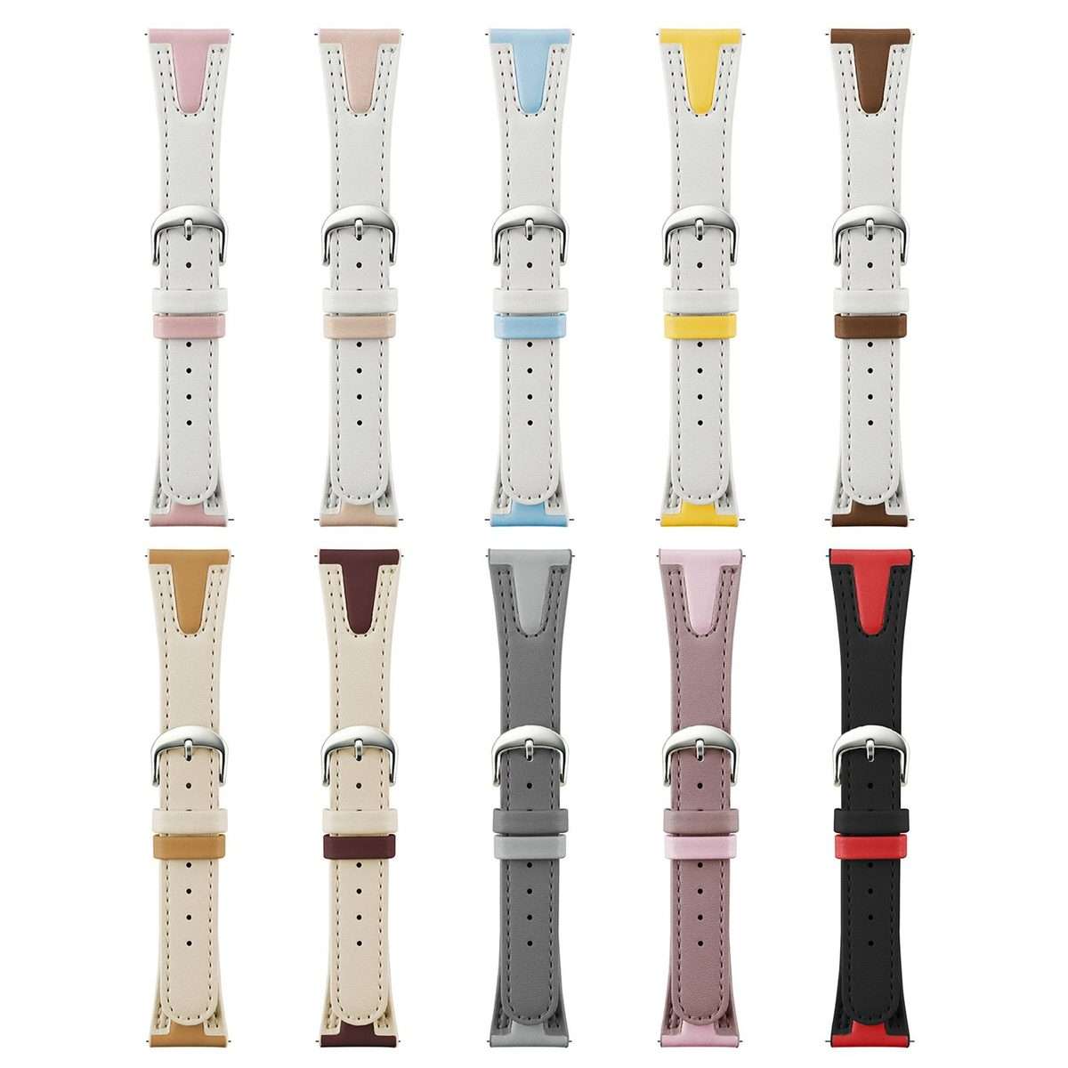 20mm xDfind Flat-head Jelly Vegan Leather Watch Band(Yellow)