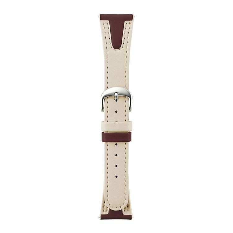 20mm xDfind Flat-head Jelly Vegan Leather Watch Band(Wine Red)