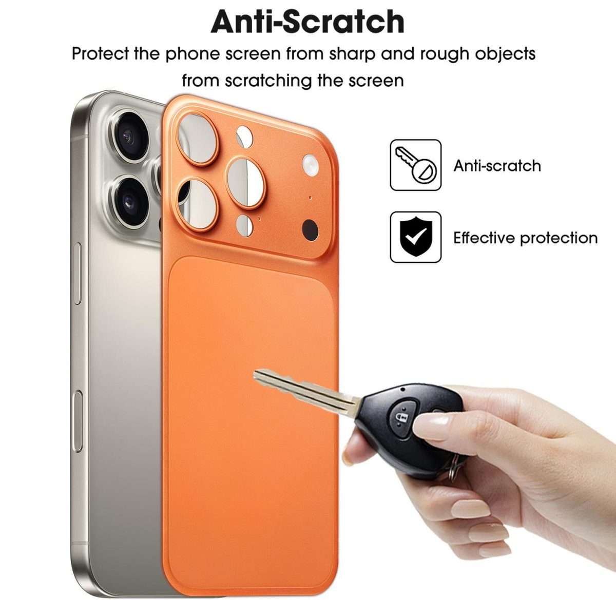 For iPhone 16 Pro Max Ultra-Thin Transforms into 17 Series Matte PET Back Cover(Orange)