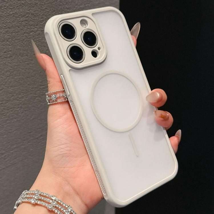 For iPhone 13 Pro Max Cooling Skin Feel Magnetic Phone Case(White)