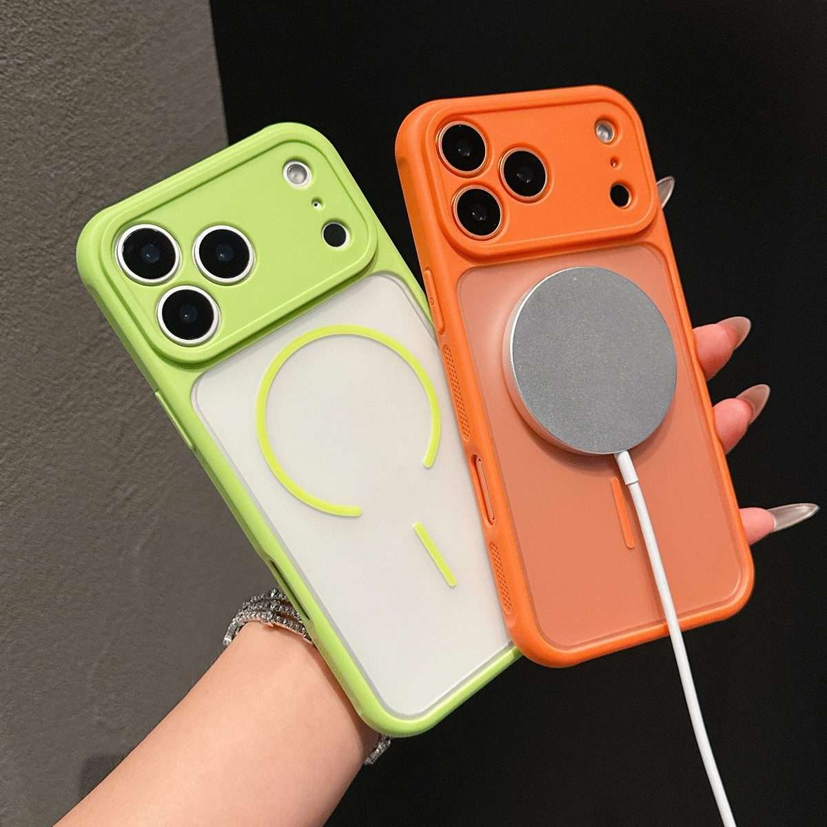 For iPhone 13 Pro Max Cooling Skin Feel Magnetic Phone Case(White)