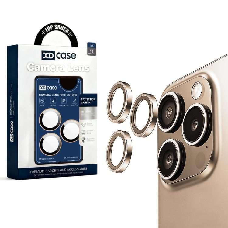 For iPhone 16 Pro / 16 Pro Max XDcase AF + AR Hawkeye Camera Lens Protector with Alignm ... (Gold)